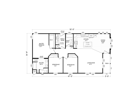 Sedona Ridge 28523A | 3 bedroom, 2 bathroom, 1386 sqft home | Built by Cavco - Goodyear in Goodyear, AZ.