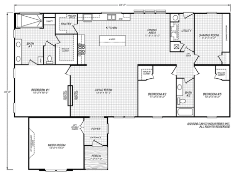Luxe Haven II Flex | 3 bedrooms, 3 bathroom, 2302 sqft home. Built by Cavco - Austin in Austin, TX