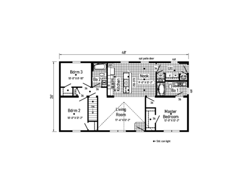Limited 26483AM | 3 bedroom, 2 bathroom, 1248 sqft home. Built by Cavco - Manorwood in Emlenton, PA.