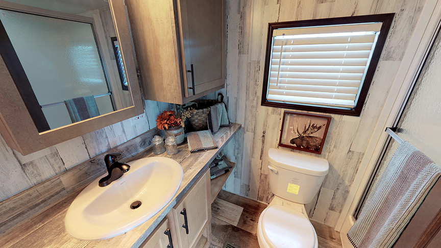 Not an inch of wasted space in park model 100170 by Fairmont Homes.