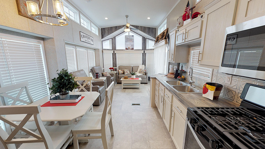Spectacular kitchen in the Country Manor park model 100169.