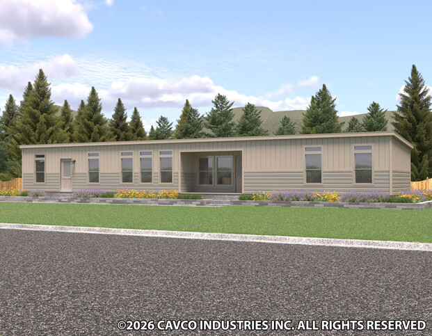 Outlook 16763A | 3 bedroom, 3 bathroom, 1140 sqft home | Built by Cavco - Dorchester in Dorchester, WI.