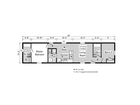Cuda 14602E | 2 bedroom, 2 bathroom, 800 sqft home. Built by Cavco - Clarion in Shippenville, PA.