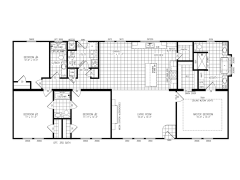 Highland 32664M | 4 bedroom, 3 bathroom, 1980 sqft home. Built by Cavco - Lake Arlington in Fort Worth, TX.