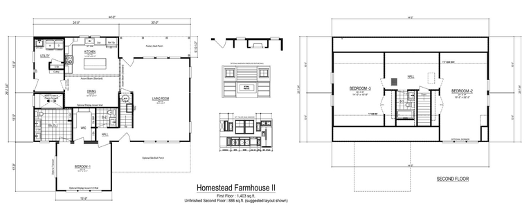Farmhouse II | 1 bedroom, 1.5 bathroom, 1544 sqft home | Built by Cavco - Martinsville in Martinsville, VA.