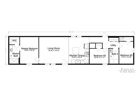 Craft Select 15663A | 3 bedroom, 2 bathroom, 990 sqft home. Built by Cavco - Plant City in Plant City, FL.