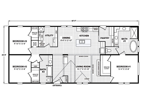 The Atmos - Nationally Available Home | 3 bedroom, 2 bathroom, 1600 sqft home. Built by Cavco - Duncan.