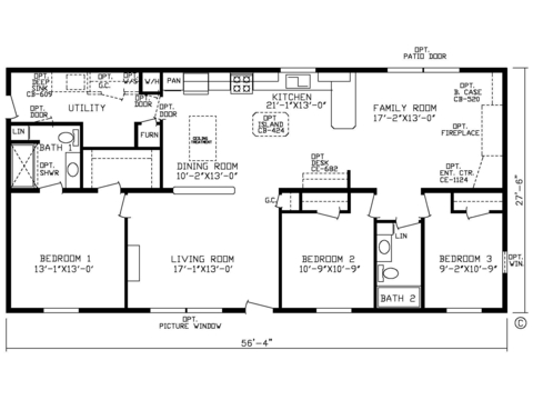The Riviera 28563A | 3 bedroom, 2 bathroom, 1549 sqft home | Built by Cavco - Montevideo in Montevideo, MN.