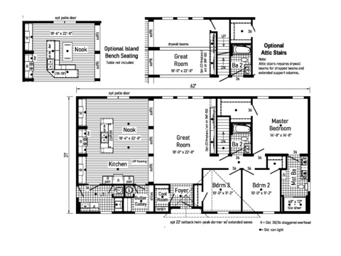 Ultra 32623CM | 3 bedroom, 2 bathroom, 1922 sqft home. Built by Cavco - Emlenton in Emlenton, PA
