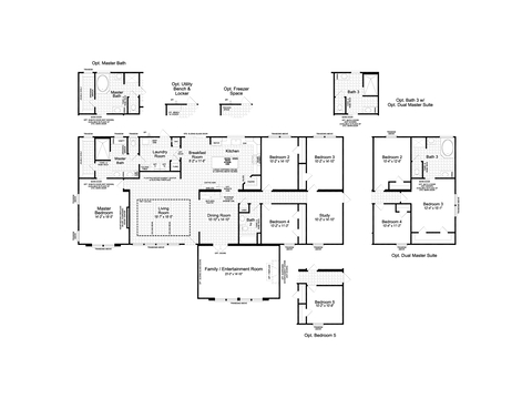 Modern Farmhouse II Flex 47764A | 4 bedroom, 2 bathroom, 2723 sqft home. Built by Cavco - Austin in Austin, TX.