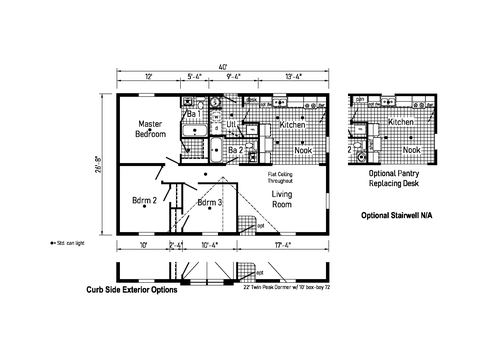 Eastland Concepts 28403A | 3 bedroom, 2 bathroom, 1067 sqft home. Built by Cavco - Shippenville in Shippenville, PA.