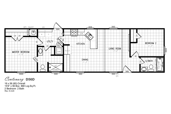 Centenary D56D Diamond Series Manufactured Home Tyler TX