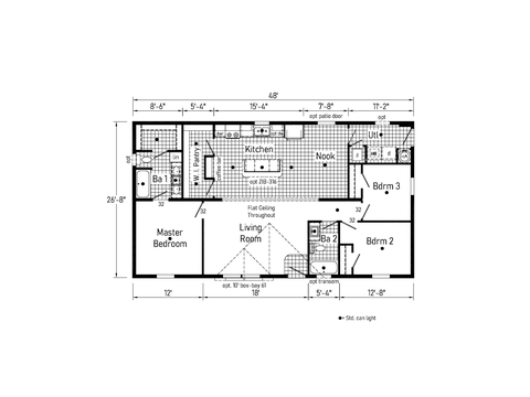 Edge 28483A | 3 bedroom, 2 bathroom, 1280 sqft home | Built by Cavco - Dorchester in Dorchester, WI.