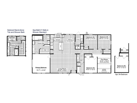Horizon 30624Z | 4 bedroom, 2 bathroom, 1860 sqft home | Built by Cavco - Fort Worth in Fort Worth, TX.