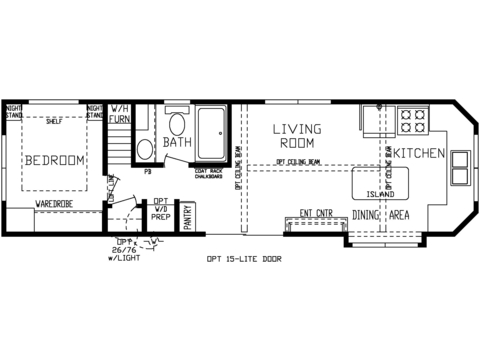 Country Manor 100176M | 1 bedroom, 1 bathroom, 399 sqft home. Built by Cavco - Nappanee in Nappanee, IN.