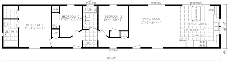 Inspiration 16763L | 3 bedroom, 2 bathroom, 1165 sqft home | Built by Cavco - Montevideo in Montevideo, MN.
