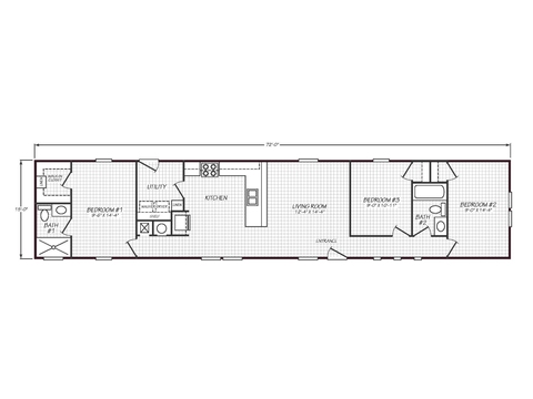 Solaris 16723A | 3 bedroom, 2 bathroom, 1116 sqft home | Built by Cavco - Goodyear in Goodyear, AZ.