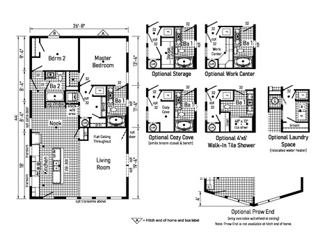 Retreat 28442C | 2 bedroom, 2 bathroom, 1173 sqft home | Built by Cavco - Dorchester in Dorchester, WI.