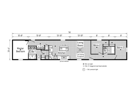 Elite14763B | 3 bedroom, 2 bathroom, 1013 sqft home. Built by Cavco - Clarion in Shippenville, PA