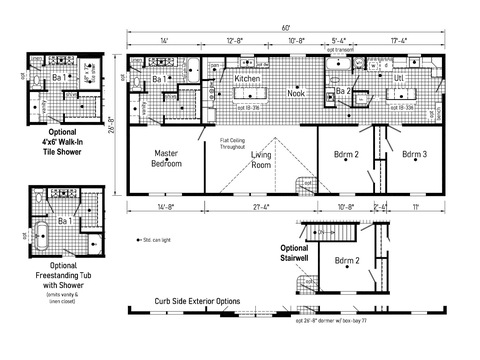 Capella 28603A | 3 bedroom, 2 bathroom, 1600 sqft home. Built by Cavco - Clarion in Shippenville, PA.