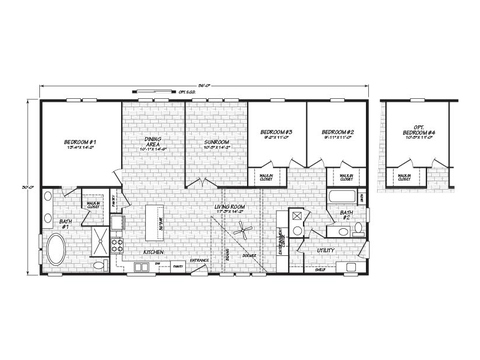 Axis 32563N | 3 bedroom, 2 bathroom, 1680 sqft home. Built by Cavco - Duncan in Duncan, OK. Nationally available model.