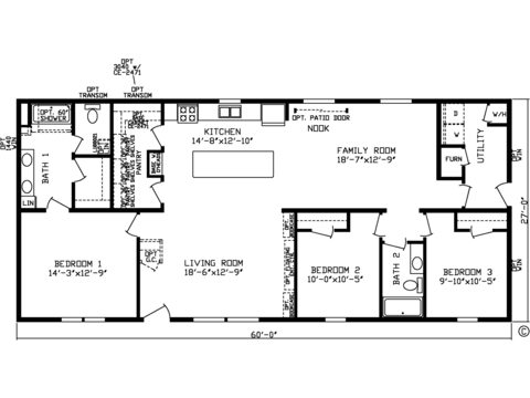 The Bridgewater | 3 bedroom, 2 bathroom, 1620 sqft home. Built by Cavco - Nappanee in Nappanee, IN