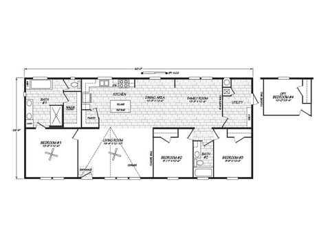 Topaz 28603A | 3 bedroom, 2 bathroom, 1608 sqft home. Built by Cavco Deming/Duncan.