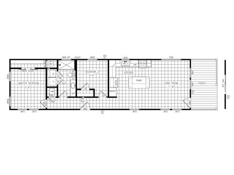 Ridge 16632P | 2 bedroom, 1 bathroom, 852 sqft home. Built by Cavco - Lake Arlington in Fort Worth, TX.