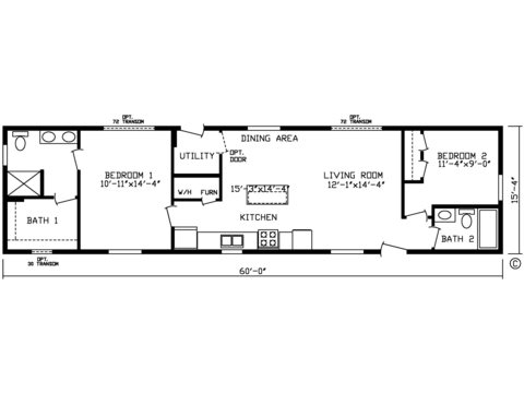 Clearview 16602A | 2 bedroom, 2 bathroom, 919 sqft home | Built by Cavco - Montevideo in Montevideo, MN.