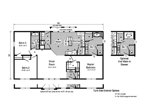 Blue Ridge Limited 2 32563A | 3 bedroom, 2 bathroom, 1680 sqft home | Built by Cavco - Crouse in Crouse, NC.
