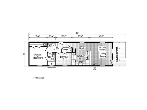 Westlake Single 16602A | 2 bedroom, 1 bathroom, 900 sqft home | Built by Cavco - Dorchester in Dorchester, WI.