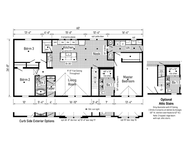 Cypress Point 28603AM | 3 bedroom, 2 bathroom, 1600 sqft home. Built by Cavco - Clarion in Shippenville, PA.