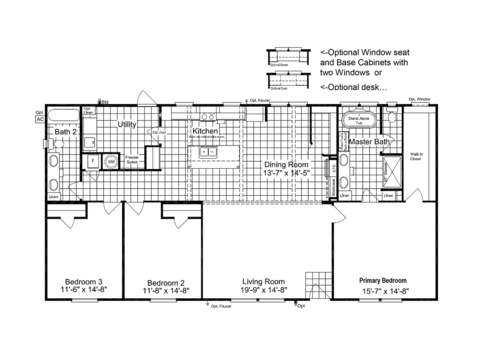 Kensington 30603K | 3 bedroom, 2 bathroom, 1800 sqft home | Built by Cavco - Fort Worth in Fort Worth, TX.
