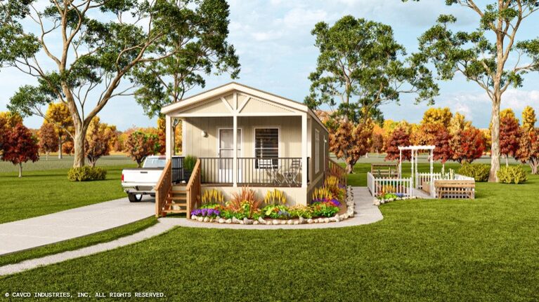 Aspen 16702P | 2 bedroom, 2 bathroom, 960 sqft home. Built by Cavco - Lancaster in Lancaster, TX.