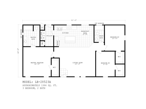 Liberty 28523A | 3 bedroom, 2 bathroom, 1386 sqft home | Built by Cavco - Phoenix in Phoenix, AZ.