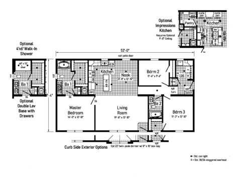 Limited 3 28523B | 3 bedroom, 2 bathroom, 1421 sqft home | Built by Cavco -  Crouse in Crouse, NC.