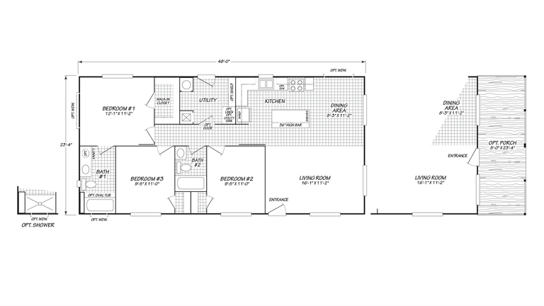 Thompson 24483M | 3 bedroom, 2 bathroom, 1119 sqft home | Built by Cavco - Nampa in Nampa, ID.