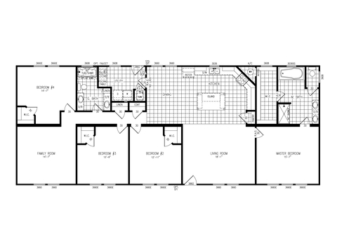 Earnhardt 32764L | 4 bedroom, 2 bathroom, 2280 sqft home. Built by Cavco - Lake Arlington in Fort Worth, TX.