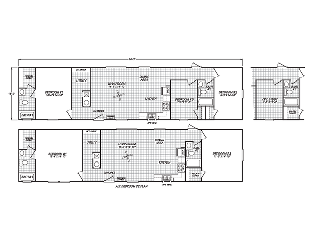 Pure 16663U | 3 bedroom, 2 bathroom, 1023 sqft home | Built by Cavco - Rocky Mount in Rocky Mount, VA.