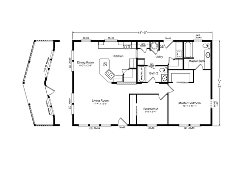 ADU Creekside | 1 bedroom, 1 bathroom, 1188 sqft home | Built by Cavco - Millersburg in Millersburg, OR.