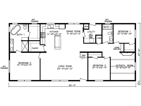 The Horizon 28603A | 3 bedroom, 2 bathroom, 1659 sqft home | Built by Cavco - Montevideo in Montevideo, MN.