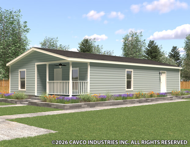 Levy 28482A | 2 bedroom, 2 bathroom, 1286 sqft home. Built by Cavco - Plant City in Plant City, FL.