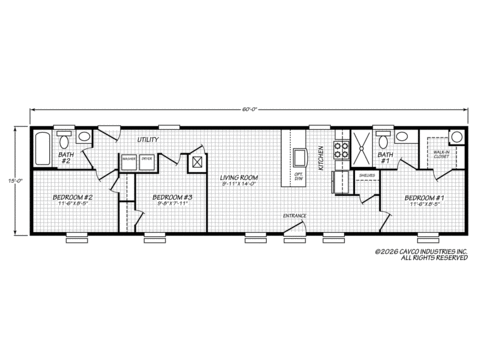 Cazador | 3 bedroom, 2 bathroom, 900 sqft home | Built by Cavco - Millersburg in Millersburg, OR.