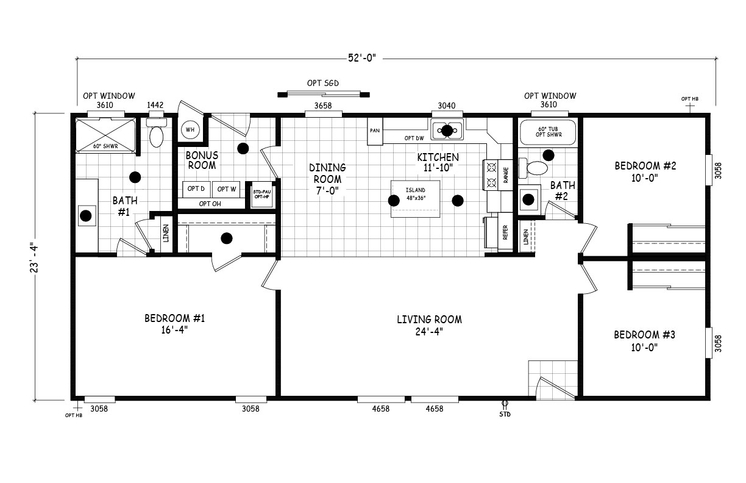 Edge 24523A | 3 bedroom, 2 bathroom, 1190 sqft home | Built by Cavco - Goodyear in Goodyear, AZ.