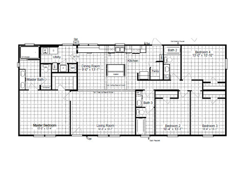 Heartland 28624H | 4 bedroom, 2 bathroom, 1695 sqft home | Built by Cavco - Fort Worth in Fort Worth, TX.