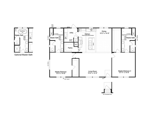 Sheridan 30522S | 2 bedroom, 2 bathroom, 1560 sqft home | Built by Cavco - Fort Worth in Fort Worth, TX.