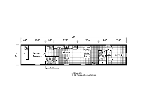 Beacon Prestige 14682B | 2 bedroom, 2 bathroom, 747 sqft home. Built by Cavco - Shippenville in Shippenville, PA.