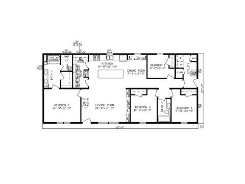 Whitmore 92619K | 4 bedroom, 2 bathroom, 1620 sqft home. Built by Cavco - Nappanee in Nappanee, IN.