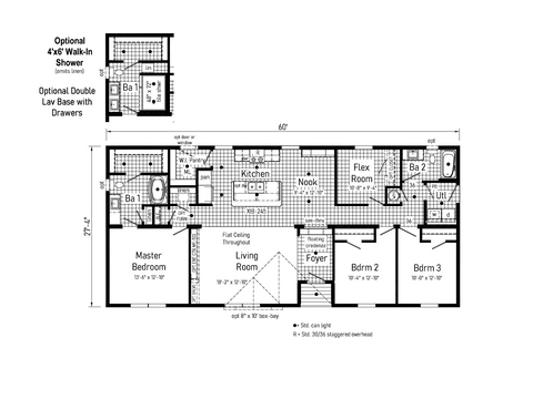 Limited 4 28603E | 3 bedroom, 2 bathroom, 1640 sqft home | Built by Cavco - Crouse in Crouse, NC.
