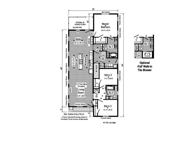 Casita Ranchero 32643BM | 3 bedroom, 2 bathroom, 1736 sqft home. Built by Cavco - Manorwood in Emlenton, PA.